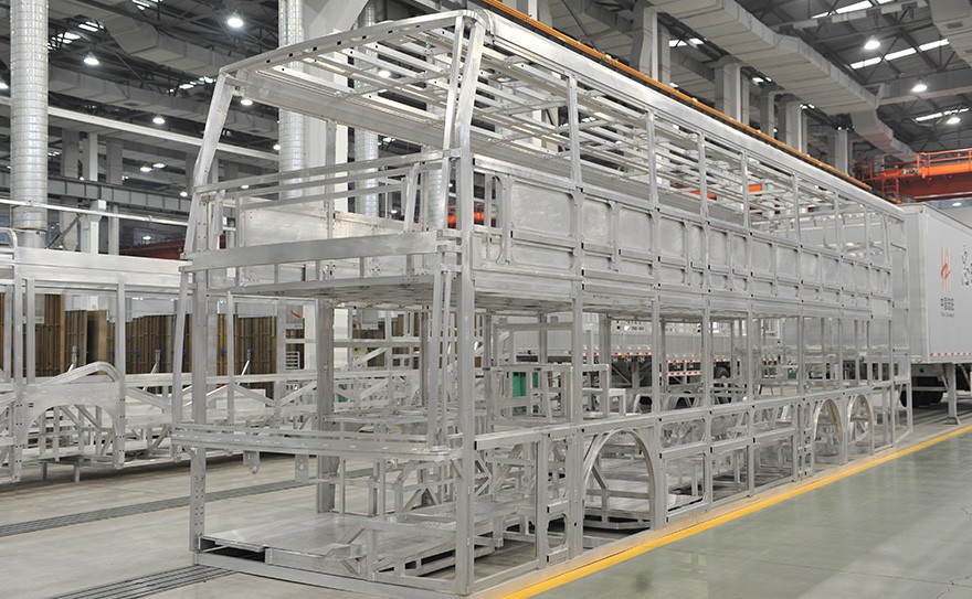 双层新能源全铝客车骨架